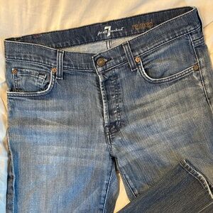 7 For All Mankind Women's Relaxed Fit Blue Jeans